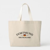 Dortmund Deutschland Coordinates German ラージトートバッグ (裏面)