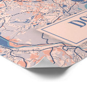 Dortmund Germany Breezy City Map Travel ポスター (角)