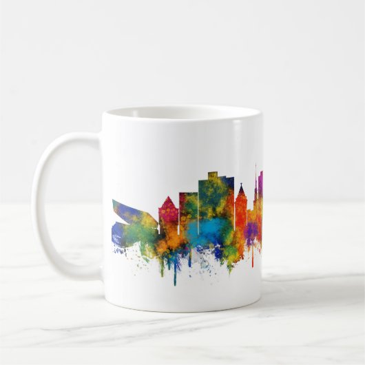 Dortmund Germany Skyline コーヒーマグカップ (左)