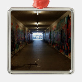 Dortmund U-Bahn Grafitti am Bahnhof メタルオーナメント