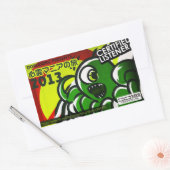 DORUDORU MONSTER 長方形シール (封筒)