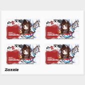 DORUDORU RSTKG 長方形シール (シート)