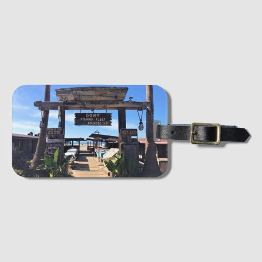 Dory魚釣りフリート、ニューポートビーチ、カリフォルニア ラゲッジタグ (正面横)