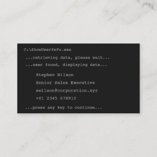 DOSのスタイルのノベルティの名刺 名刺