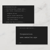 DOSのスタイルのノベルティの名刺 名刺 (正面/裏面)