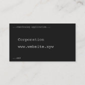 DOSのスタイルのノベルティの名刺 名刺 (裏面)