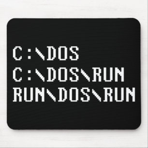 DOSの操業を走って下さい マウスパッド