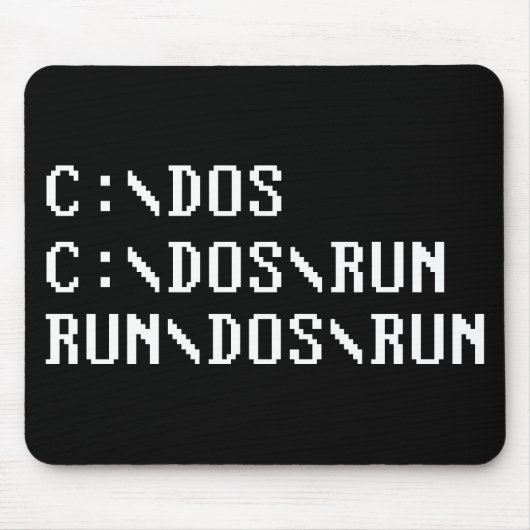 DOSの操業を走って下さい マウスパッド (正面)