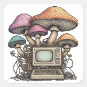 DOSキノコ スクエアシール (正面)