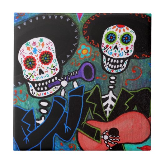 Dos Amigos Dia de los Muertos タイル (正面)
