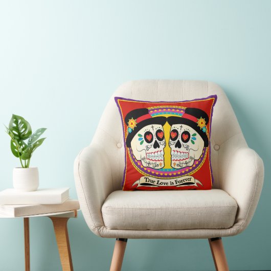 Dos Novios (2人の新郎)結婚式または記念日の枕 クッション (椅子)