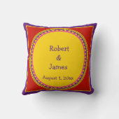 Dos Novios (2人の新郎)結婚式または記念日の枕 クッション (裏面)