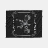 Dost Thou Even Hoist Funny Gym Meme  フリースブランケット (正面(横))