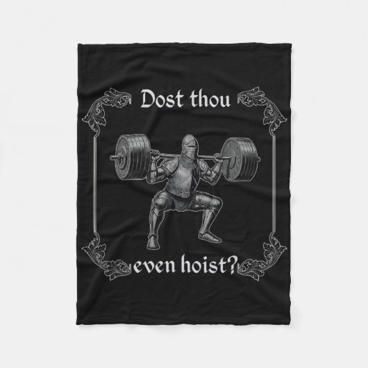 Dost Thou Even Hoist Funny Gym Meme  フリースブランケット (正面)