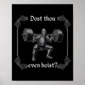 Dost Thou Even Hoist _ Funny Gym Meme, Medieval Gy ポスター (正面)
