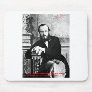 Dostoevsky "神の意図"愛の引用文ギフト&カード マウスパッド