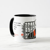 Dostoevsky in Jail,ホワイトナイトデザイン マグカップ (正面左)