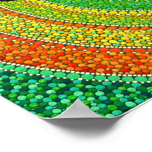 Dot絵画のBild "Lebensbaum" ポスター (角)