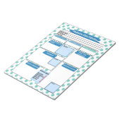 Dot Blue Healthcare Student Medicineテンプレート ノートパッド (アングル)