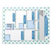 Dot Blue Healthcare Student Medicineテンプレート ノートパッド (正面)