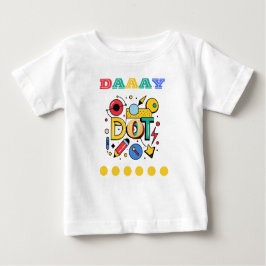 Dot Day、あなたの小さなアーティストのためのおもしろいデザイン。 ベビーTシャツ