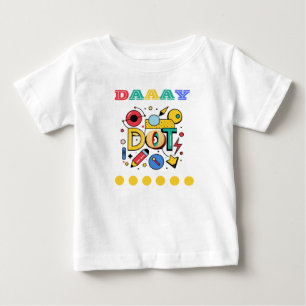 Dot Day、あなたの小さなアーティストのためのおもしろいデザイン。 ベビーTシャツ