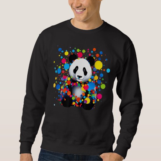 Dot Day Panda Bear 9月Creativity Dot Day An スウェットシャツ (正面)