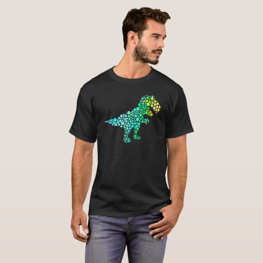 Dot Day Rex Dinosaur Polka Dot Pattern Internatio Tシャツ (正面フル)