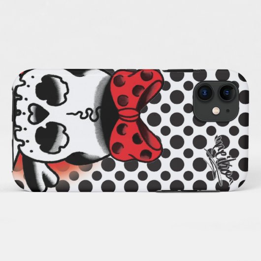 Dot Dokuro-Chan White Case-Mate iPhoneケース (裏面(横))