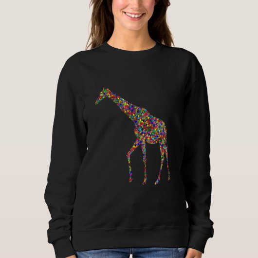 Dot Giraffe  giraffe kids giraffe girl giraffe スウェットシャツ (正面)