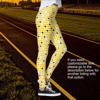 Dot Matrix - Yellow Cream Black - NO TEXT レギンス