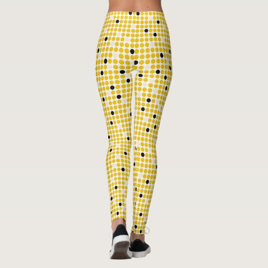 Dot Matrix - Yellow Cream Black-Text Option レギンス (裏面)