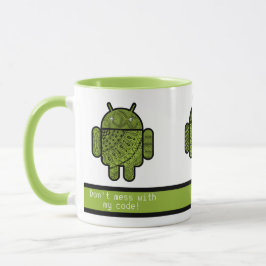 Do't Mot Moth My Code Green Robots マグカップ