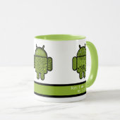 Do't Mot Moth My Code Green Robots マグカップ (正面右)