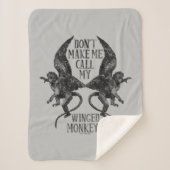 Do't Not Make My Wings Monkels™ シェルパブランケット (正面)