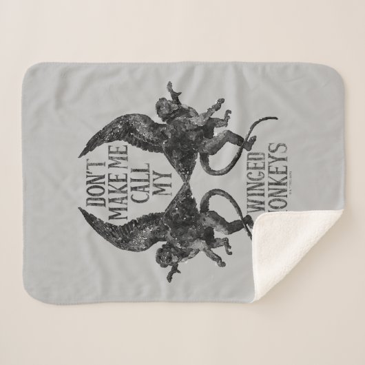Do't Not Make My Wings Monkels™ シェルパブランケット (正面(横))
