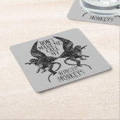 Do't Not Make My Wings Monkels™ スクエアペーパーコースター (アングル)