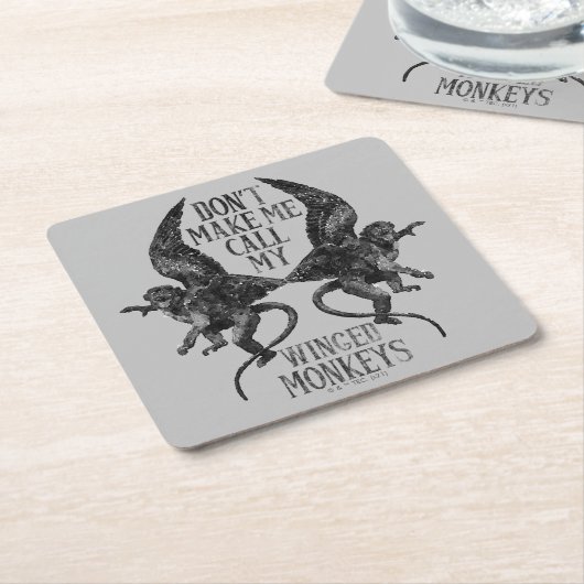 Do't Not Make My Wings Monkels™ スクエアペーパーコースター (アングル)