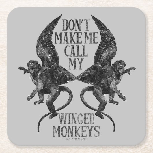 Do't Not Make My Wings Monkels™ スクエアペーパーコースター (正面)