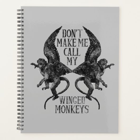 Do't Not Make My Wings Monkels™ プランナー手帳 (正面)