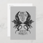 Do't Not Make My Wings Monkels™ ポストカード (正面/裏面)