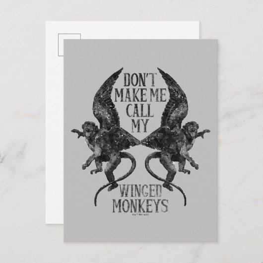 Do't Not Make My Wings Monkels™ ポストカード (正面/裏面)