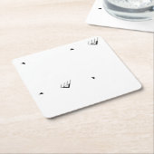 Dot, Pale Grey Paper Coaster スクエアペーパーコースター (アングル)