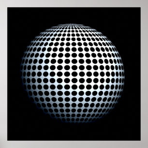 Dot Sphere Op Artポスター ポスター
