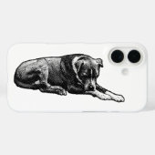 Dot-Texture Dog Case Case-Mate iPhoneケース (裏面 (横))
