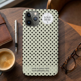 Dot-to-Dotミニマリストセージグリーンビジネスロゴ名 iPhone 11 Proケース