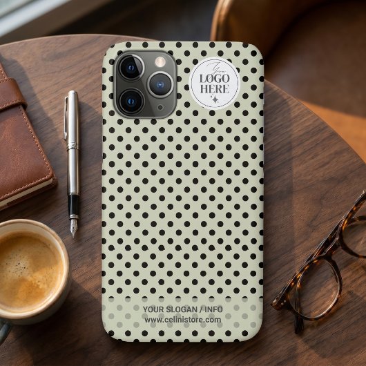 Dot-to-Dotミニマリストセージグリーンビジネスロゴ名 Case-Mate iPhoneケース