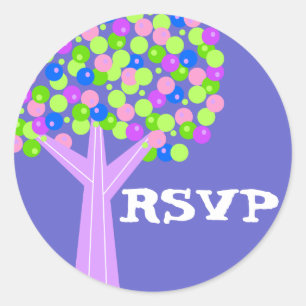 Dotberry Tree RSVP ラウンドシール