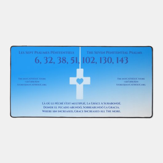 dotCATHOLIC™ デスクマット 青 32x16 スタイルNo. 290604 (正面)