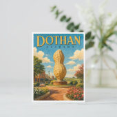 Dothan Alabama Peanut Statue GeoSaga ポストカード (スタンド正面)